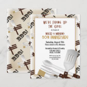 バーベキュー結婚記念日 招待状 (正面/裏面)