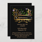 バーベキュー調理師アウトパーティの招待状 招待状 (正面/裏面)