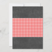 バーベキュー豚の丸焼き誕生日パーティー ヴィンテージ ブラックボード 招待状 (裏面)