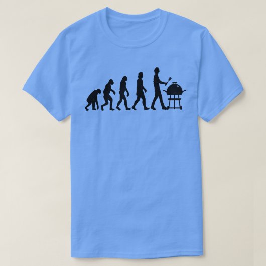 バーベキュー進化 Tシャツ (デザイン正面)