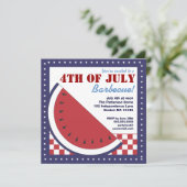 バーベキュー7月4日愛国のスイカ 招待状 (スタンド正面)