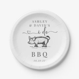 バーベキュー |カップルのシャワー |リハ素朴ーサル |ロースト ペーパープレート