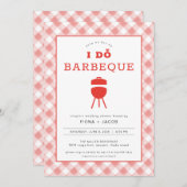 バーベキュー カップル シャワー ご招待 BBQ にお越しください 招待状 (正面/裏面)