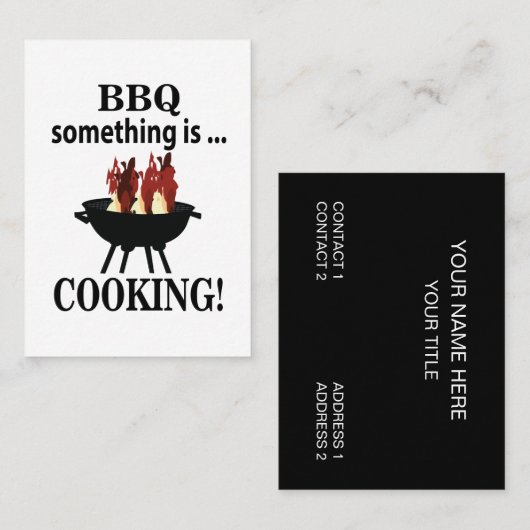 バーベキュー クック シェフ BBQ 名刺 (正面/裏面)