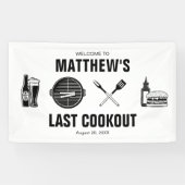 バーベキュー・グリリン' ラスト・クックアウト・バチェラーパーティー 横断幕 (横)