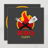 バーベキュー・グリル・パーティーの招待状 招待状 (正面/裏面)