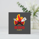バーベキュー・グリル・パーティーの招待状 招待状 (スタンド正面)