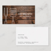 バーベキュー | シェフ | レストランのオーナー 名刺 (正面/裏面)