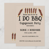 バーベキュー スティック グリルで BBQ しよう 招待状 (正面/裏面)