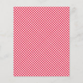 バーベキュー・パーティーのお知らせ ギンガム柄のフライヤー チラシ (裏面)