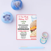 バーベキュー・パーティーのお知らせ ギンガム柄のフライヤー チラシ (シングル)