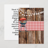 バーベキュー・パーティーのお礼カード レッツ・グリル・アンド・チル サンキューカード (正面/裏面)