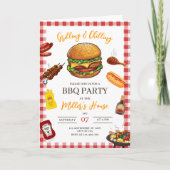 バーベキュー パーティーの招待状, バックヤード BBQ グリル＆チル 招待状 (正面)