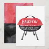 バーベキュー パーティーの招待状 招待状 (正面/裏面)