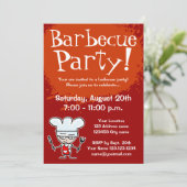 バーベキュー パーティーの招待状 | BBQ 招待状 (スタンド正面)
