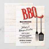 バーベキュー パーティー 招待状 (正面/裏面)
