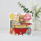 バーベキュー・パーティー 招待状 (スタンド正面)