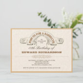 バーベキュー パーティ ヴィンテージ タイポグラフィ インビテーション (スタンド正面)