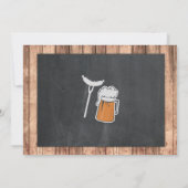 バーベキュー＆ビール 誕生日チョークウッド招待状 招待状 (裏面)