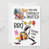 バーベキュー/ピッグピッキン 招待状 (正面)