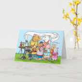 バーベキュー・ファザーズ・デイ・カード カード (黄色い花)