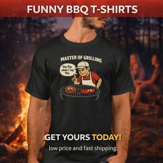 バーベキュー・マスター | おもしろBBQ Tシャツ