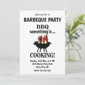 バーベキュー モダン サマーパーティー BBQ 招待状 (スタンド正面)