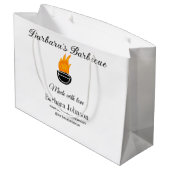 バーベキュー レストラン キッチン ソーシャル メディア ウェブサイト n ラージペーパーバッグ (裏面アングル)