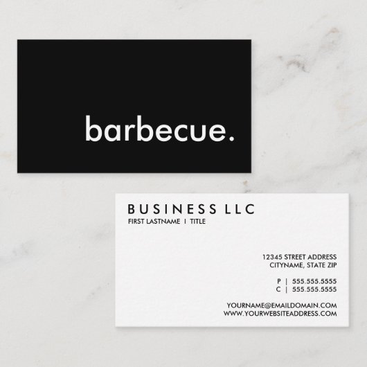 バーベキュー 名刺 (正面/裏面)