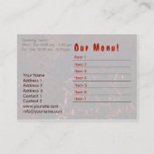 バーベキュー-名刺 名刺 (裏面)