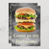 バーベキュー 招待状 (正面/裏面)