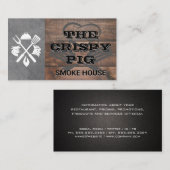 バーベキュー | 料理人の帽子とツール 名刺 (正面/裏面)