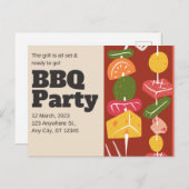バーベキュー 案内ポストカード (正面/裏面)