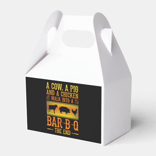 バーベキュー 牛の豚と鶏がBBQに入る フェイバーボックス (正面サイド)