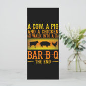 バーベキュー 牛の豚と鶏がBBQに入る メニュー (スタンド正面)