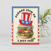 バーベキュー / 独立記念日 / 等のご案内 招待状 (スタンド正面)