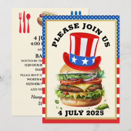 バーベキュー / 独立記念日 / 等のご案内 招待状