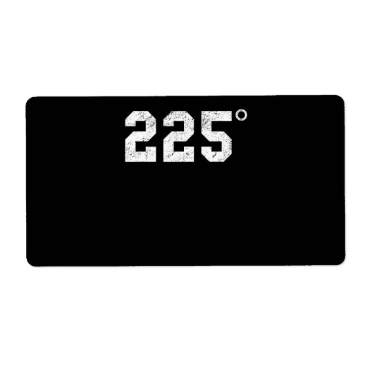 バーベキュー | 225度Bbqグリル喫煙肉 ラベル (正面)
