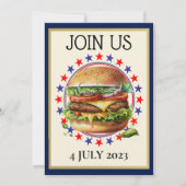バーベキュー/7月4日/など 招待状 (正面)