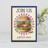 バーベキュー/7月4日/など 招待状 (スタンド正面)