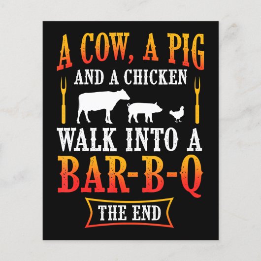 バーベキュー | Barbecue Bbqジョークギフトグリルマスターシェフ チラシ (正面)