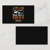 バーベキュー | Barbecue Bbqジョークギフトグリルマスターシェフ 名刺 (正面/裏面)