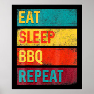 バーベキュー Barbecue Grilling Gift 食べ sleep BBQ ポスター