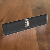 バーベキュー | BBQタイマグリルバーベキュービアラバーメンズ デスクネームプレート (側面)