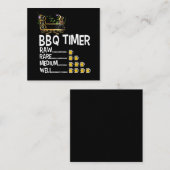 バーベキュー | BBQタイマーバーベキューおもしろいグリルギフト スクエア名刺 (正面/裏面)