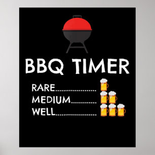 バーベキュー BBQタイマーバーベキューグリルおもしろいグリルギフト ポスター