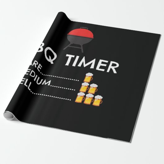 バーベキュー |BBQタイマーバーベキューグリルおもしろいグリルギフト ラッピングペーパー (アンロールド)