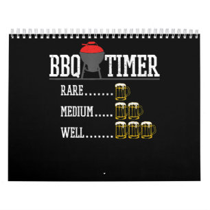 バーベキュー BBQタイマービールステーキおもしろいー焼きグリル カレンダー