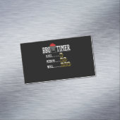 バーベキュー | BBQタイマービールステーキおもしろいー焼きグリル マグネット名刺 (インサイチュ)