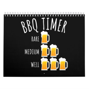 バーベキュー   BBQタイマービール飲みおもしろい焼き カレンダー